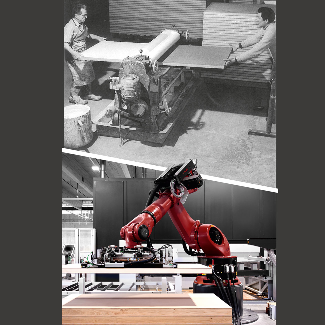 Évolution des machines industrielles dans un atelier.